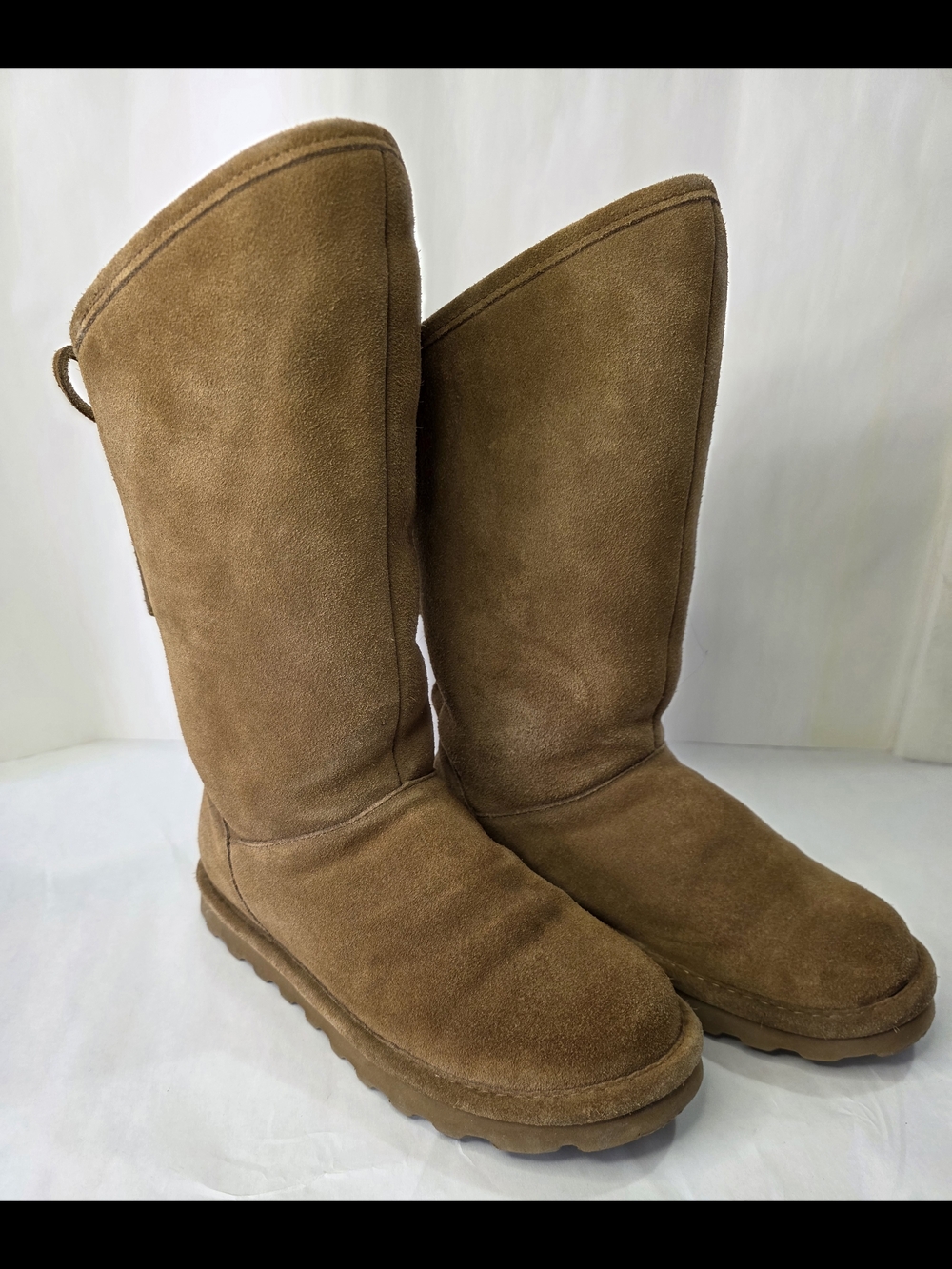 BearPaw Phylly Tall Suede Boots in Chestnut